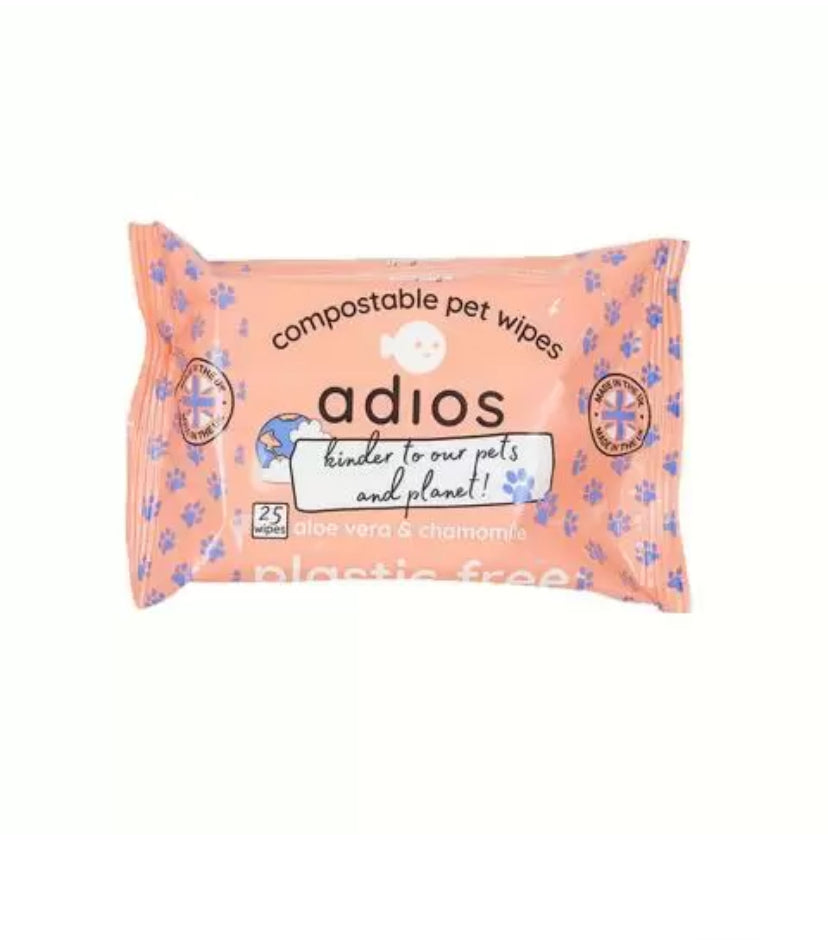 Compostable Pet Wipes (25 wipes)