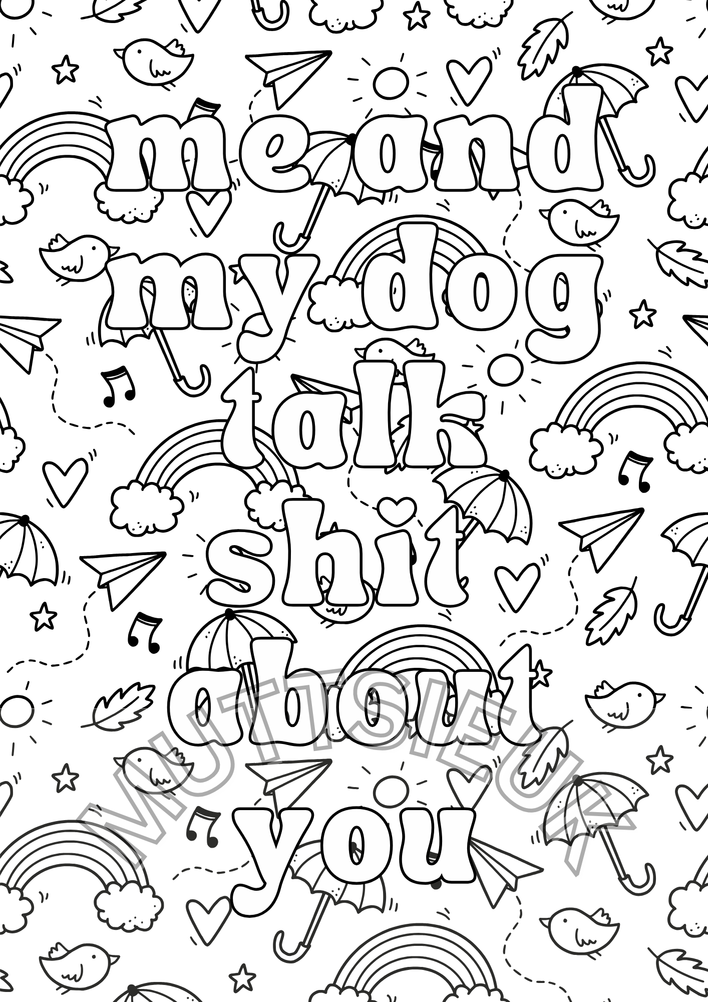 Colouring In Book For Dog Parents