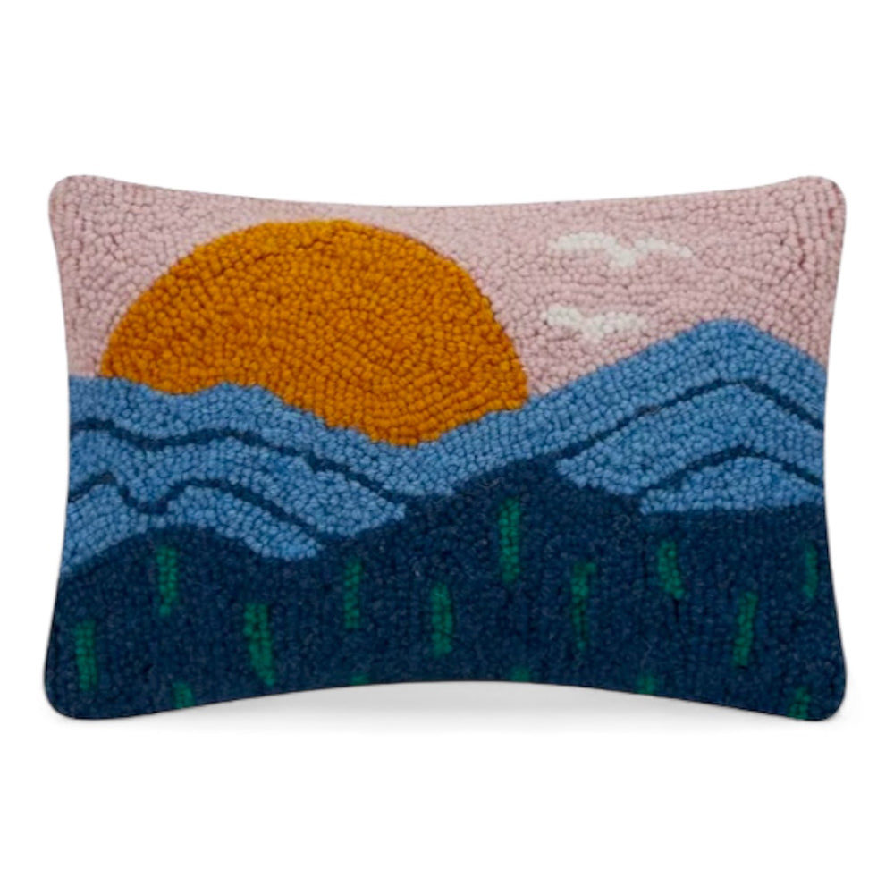 Pink Sunset Mountain Cushion