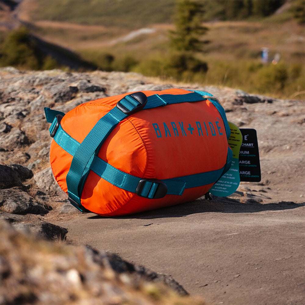 Harris Dog Sleeping Bag, outdoor packed away