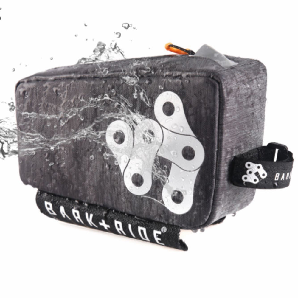 Poochi Pouch Top Tube Bag, displaying water repellence