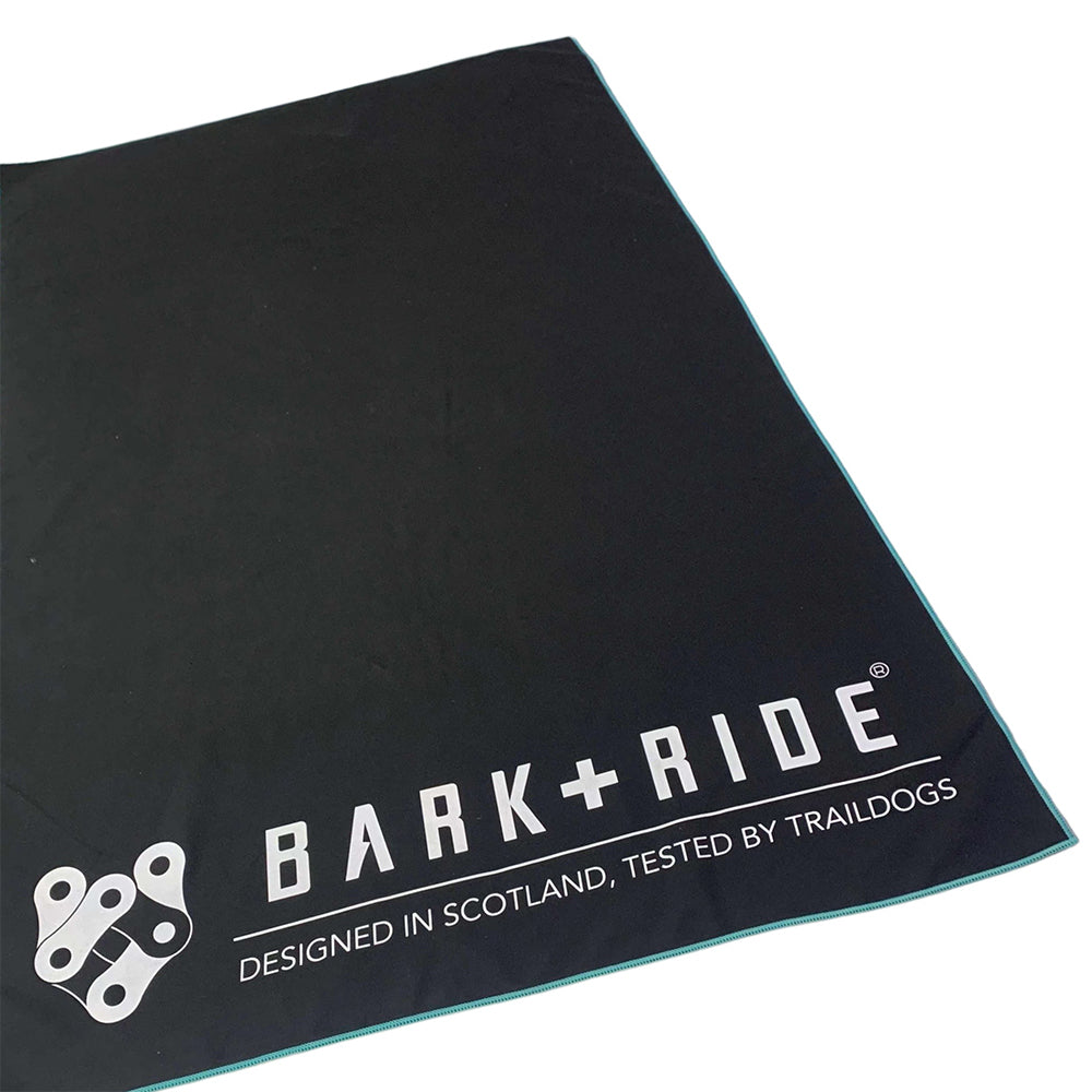 Trail Towel - Black unfolded