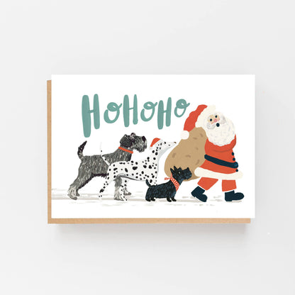 Dogs Ho Ho Ho Christmas Card