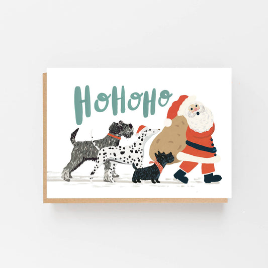 Dogs Ho Ho Ho Christmas Card