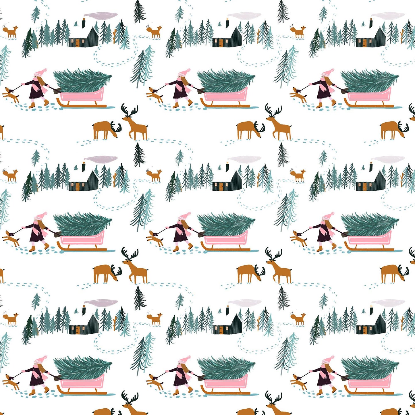 Christmas Winter Scene Gift Wrap