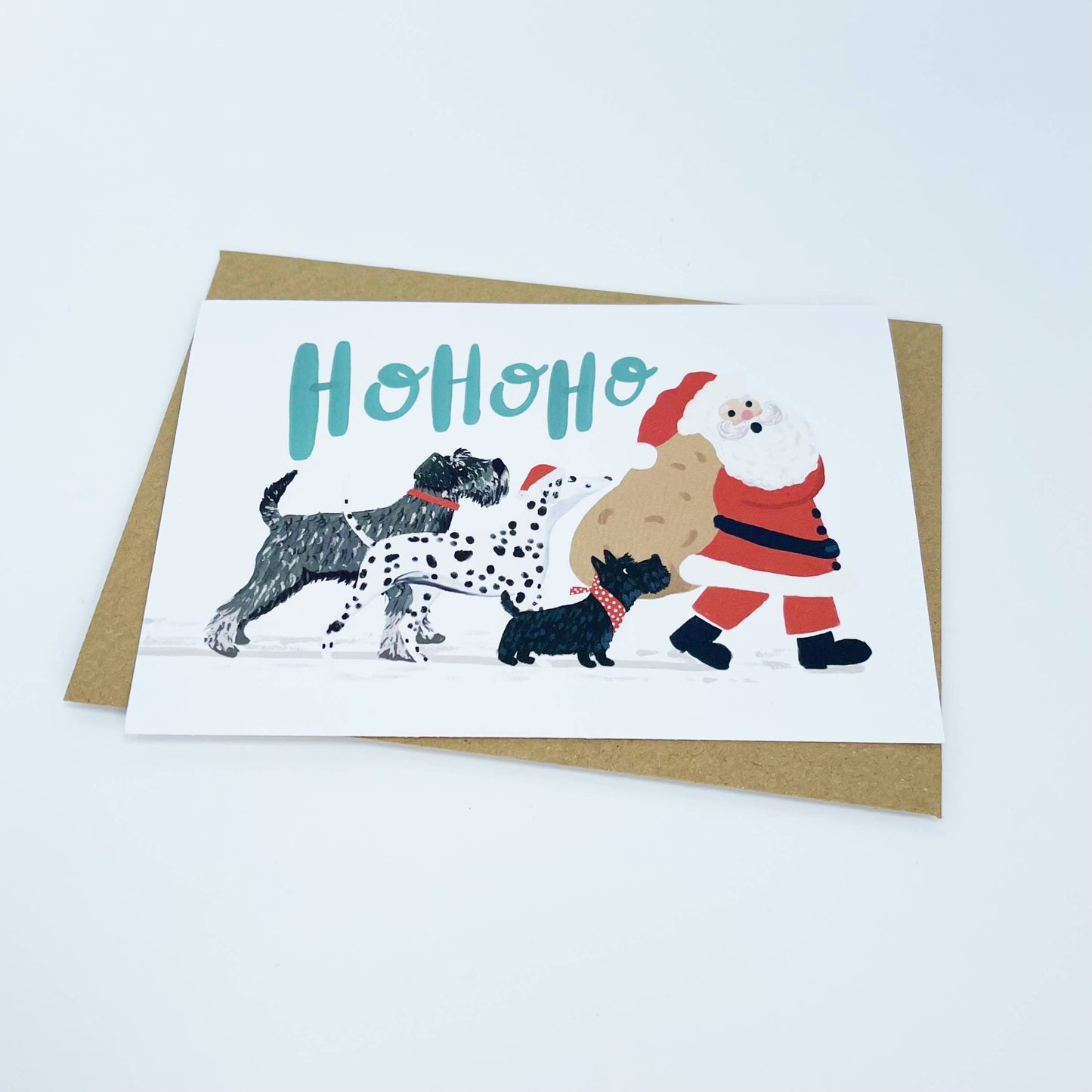 Dogs Ho Ho Ho Christmas Card