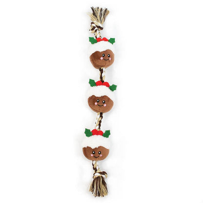 String of Christmas Puds Rope Dog Toy