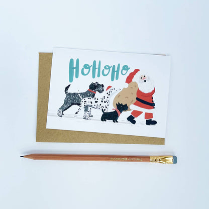 Dogs Ho Ho Ho Christmas Card