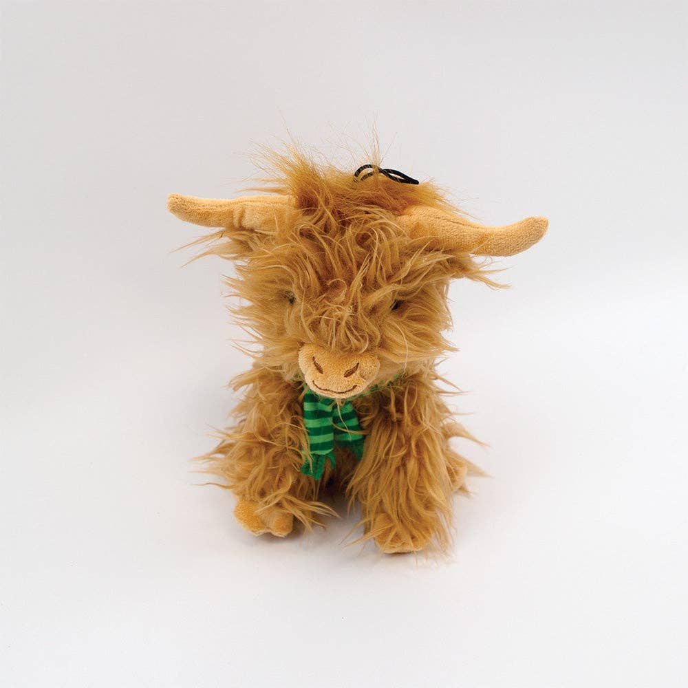 Festive Highland Cow Dog Toy