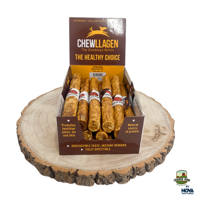 Chewlaggen Beef Collagen Roll 10"