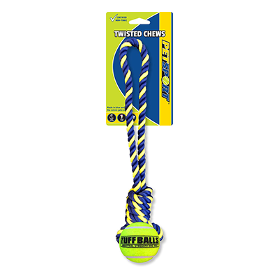 Twisted Chews Knotted Cotton Rope Tug 14"