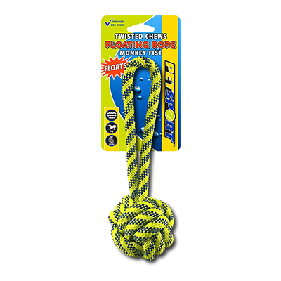 Twisted Chews Floating Rope Monkey Fist 8.5"