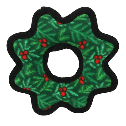Tuffy Holiday Medium Gear Ring Wreath, Durable Dog Toy