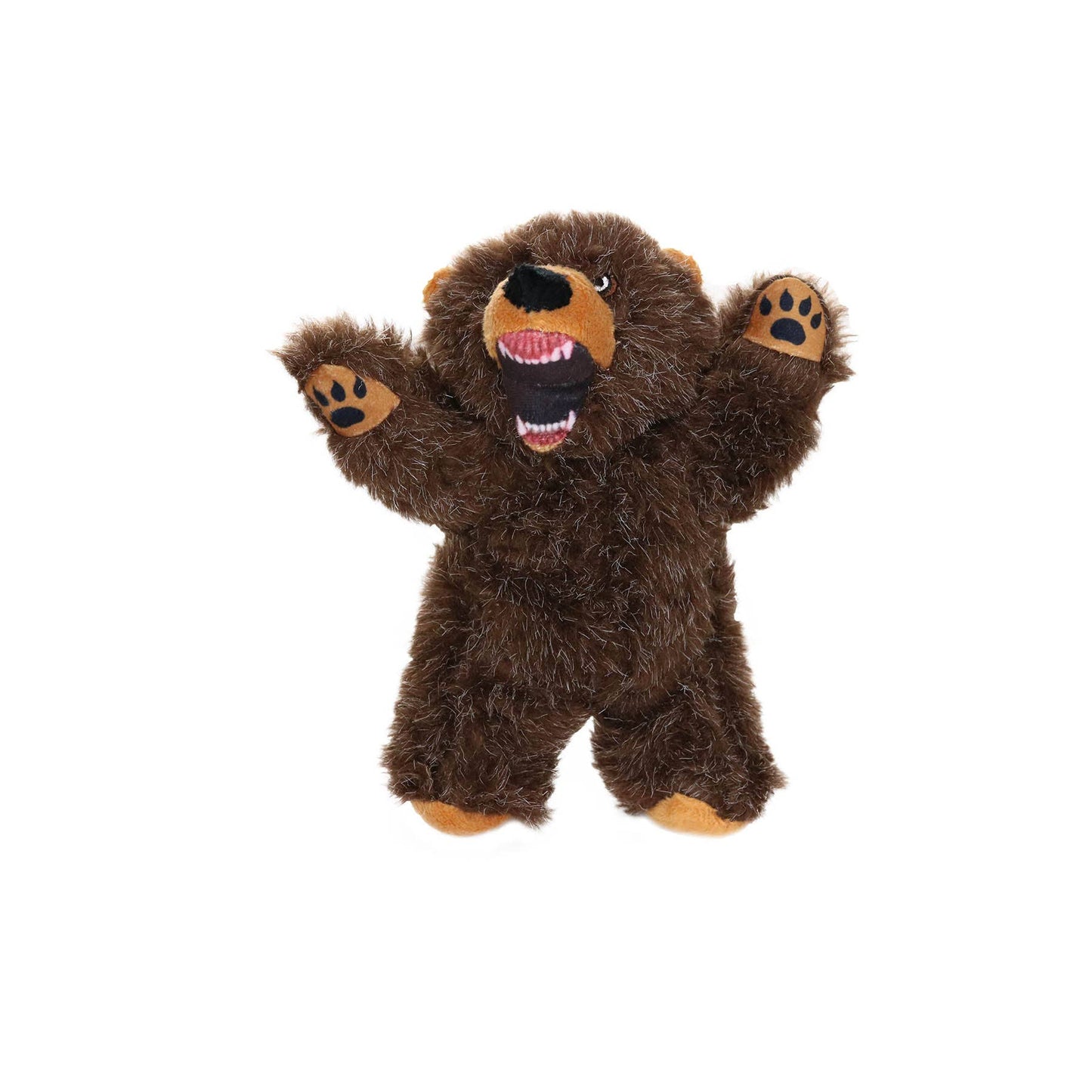 Mighty Jr Angry Animals Bear, Plush, Squeaky Dog Toy