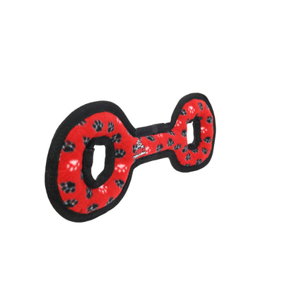 Tuffy Medium Tug-O-War - Red Paw, Squeaky Dog Toy