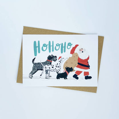 Dogs Ho Ho Ho Christmas Card