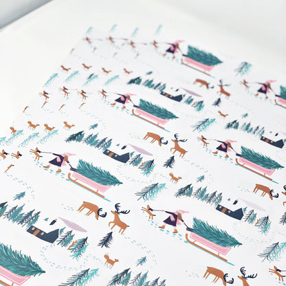 Christmas Winter Scene Gift Wrap