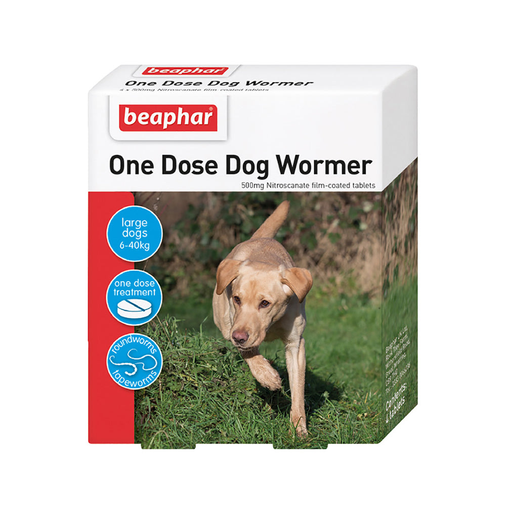 Beaphar Wormer Tablets | 4 Tablets | Large Dogs